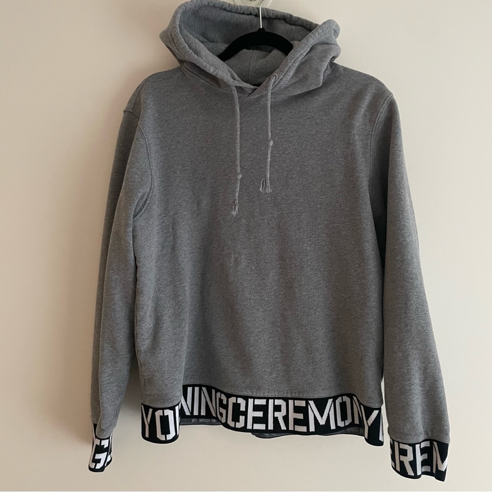 Opening Ceremony Grey Elastic Logo Hoodie